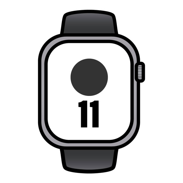 Apple Watch Series 11 GPS 46mm Gris Espacial con Correa Deportiva Negra (S/M) Apple Watch Series 11 GPS 46mm Gris Espacial con Correa Deportiva Negra (S/M)
